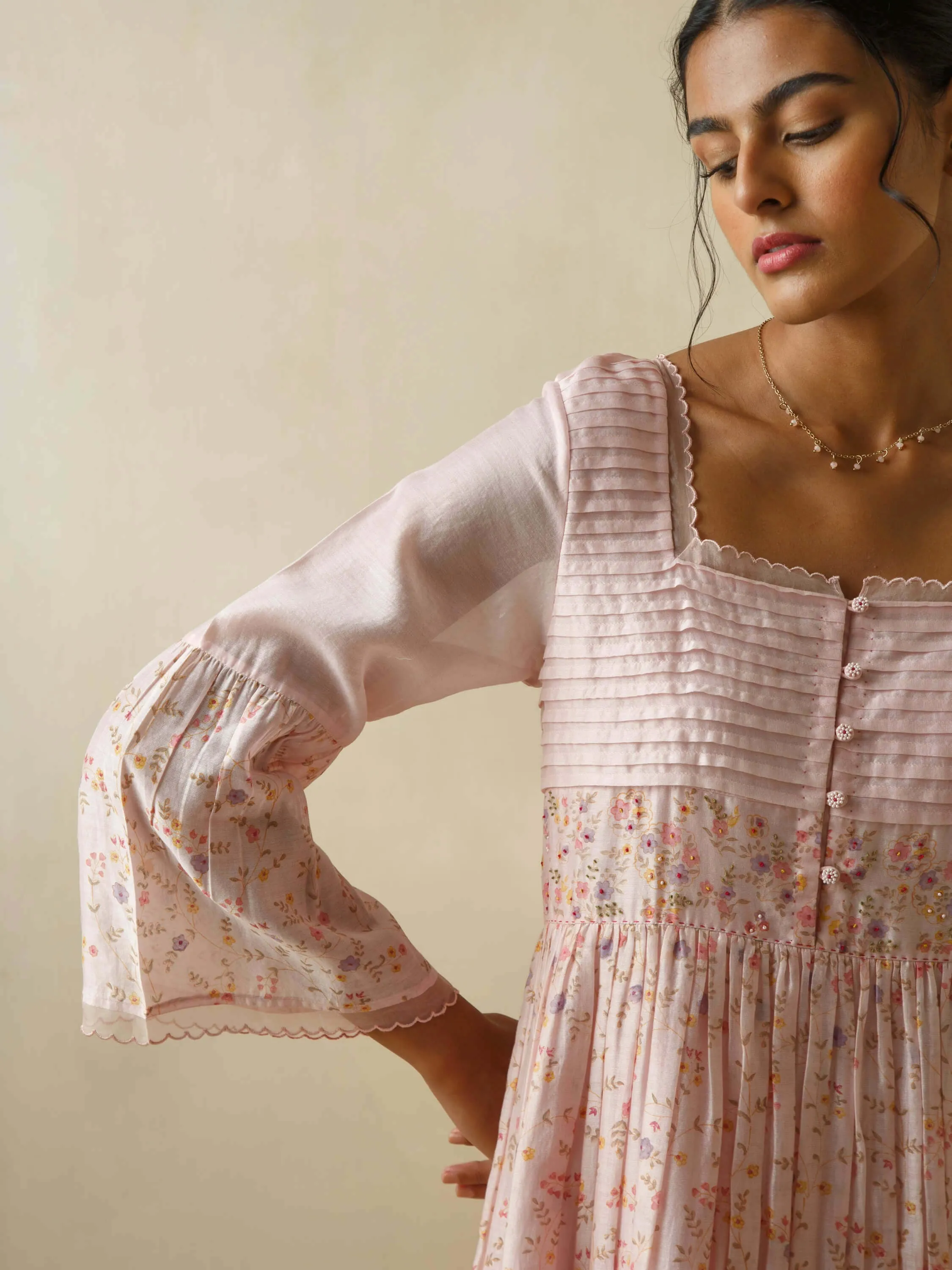 Wellspring Pleat Midi Dress