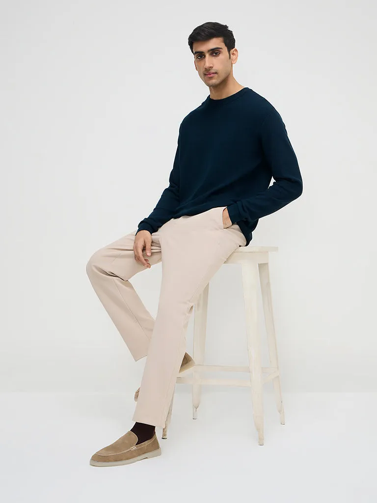 WES Formals Dark Teal Slim-Fit Sweater