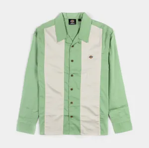 Westover Mens Long Sleeve Shirt (Green/White)
