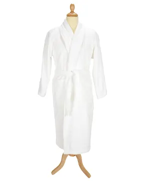 White - ARTG® Bath robe with shawl collar