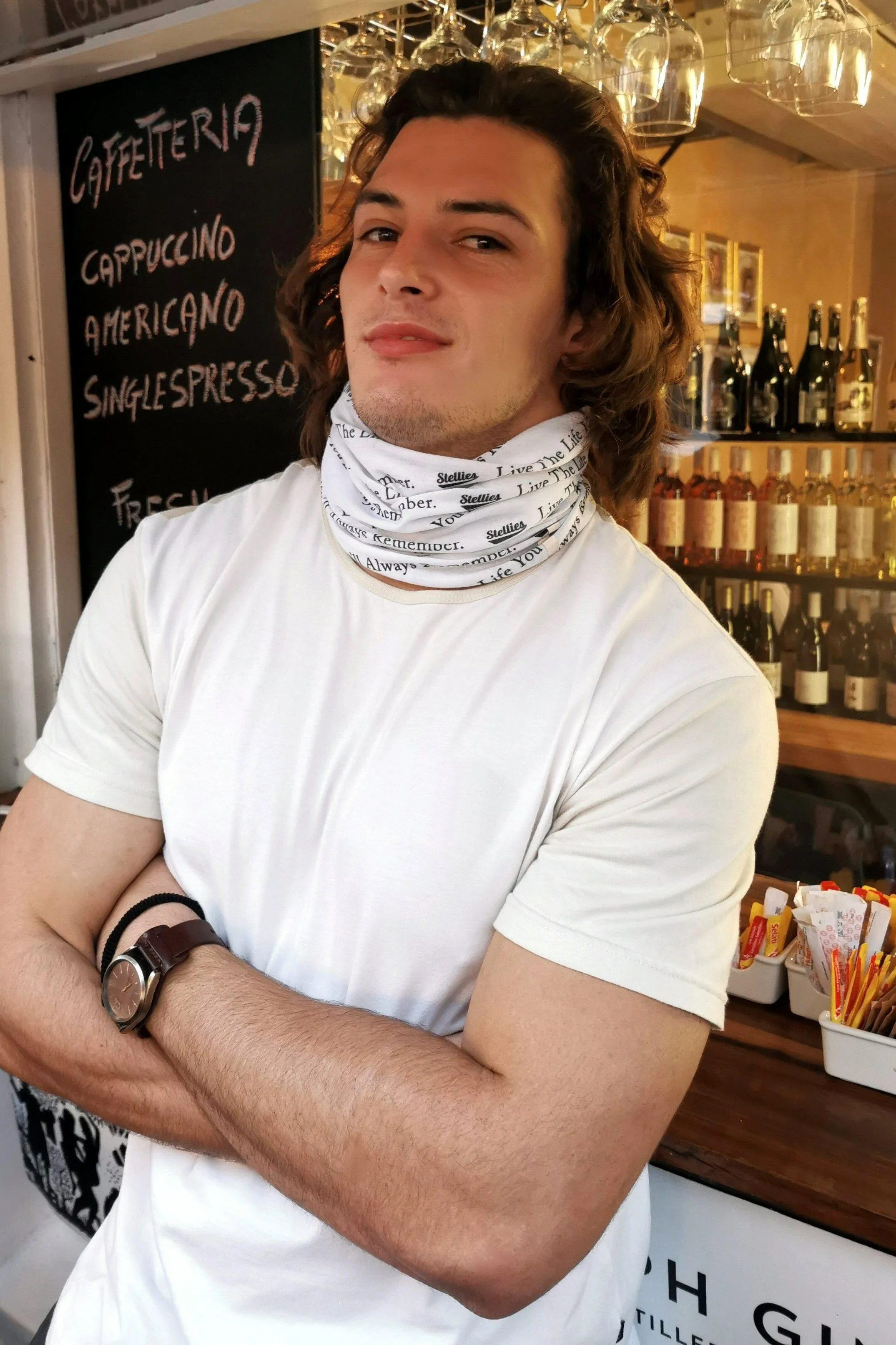 White Buff with Black