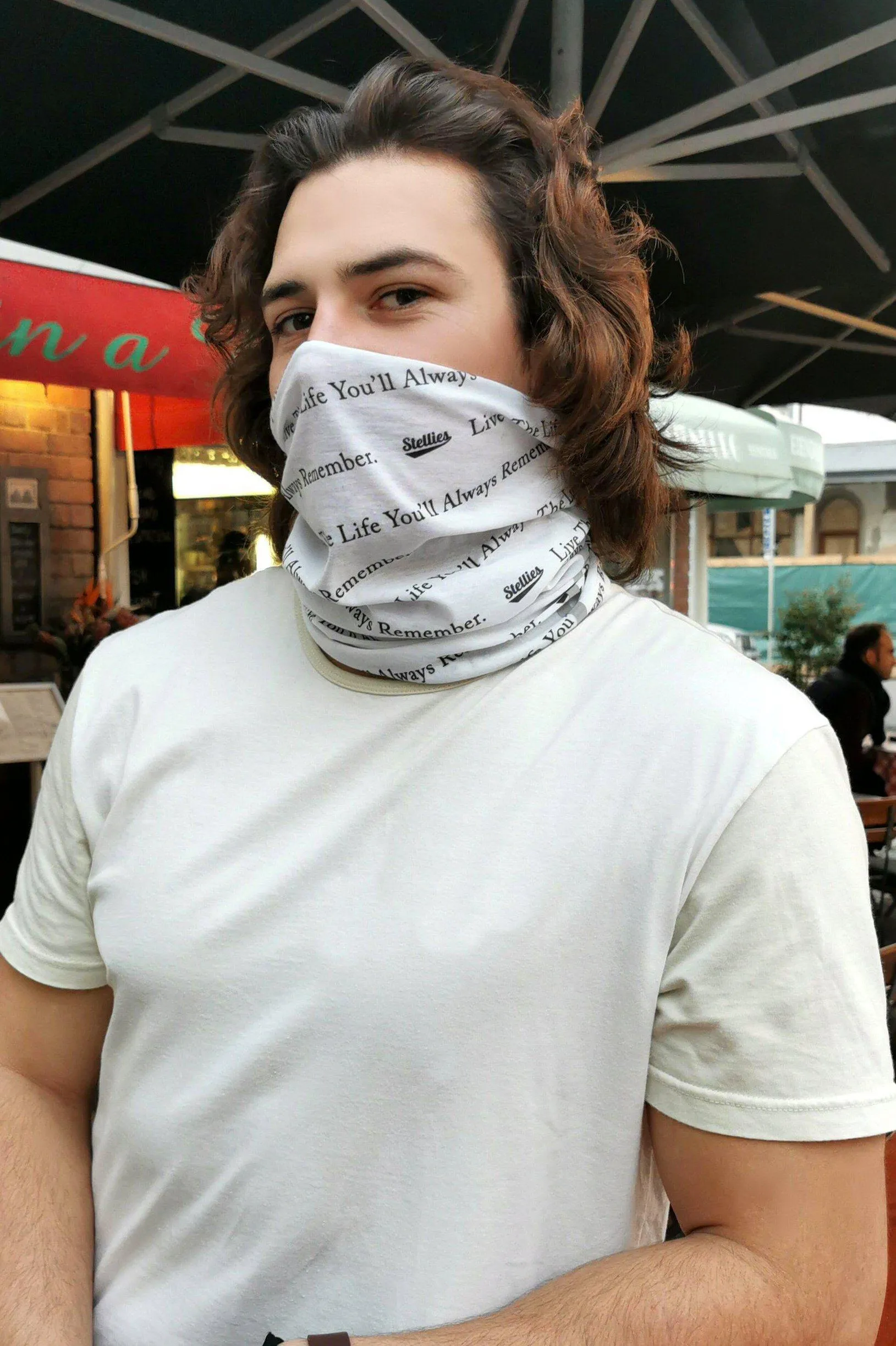 White Buff with Black