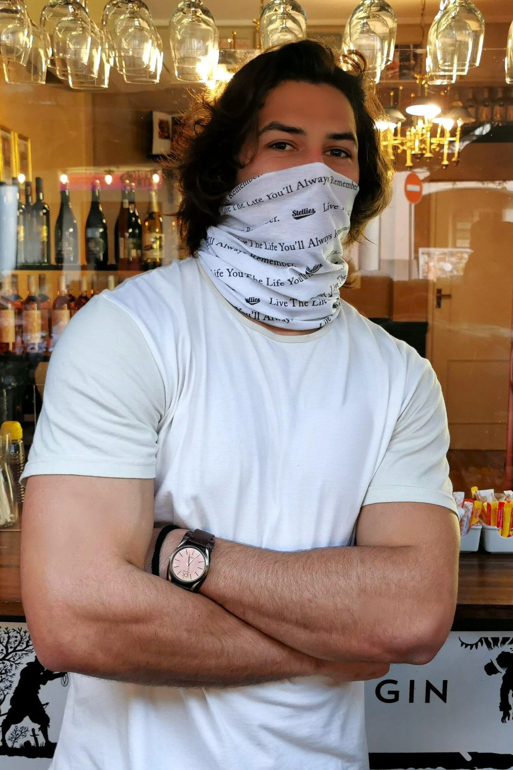 White Buff with Black
