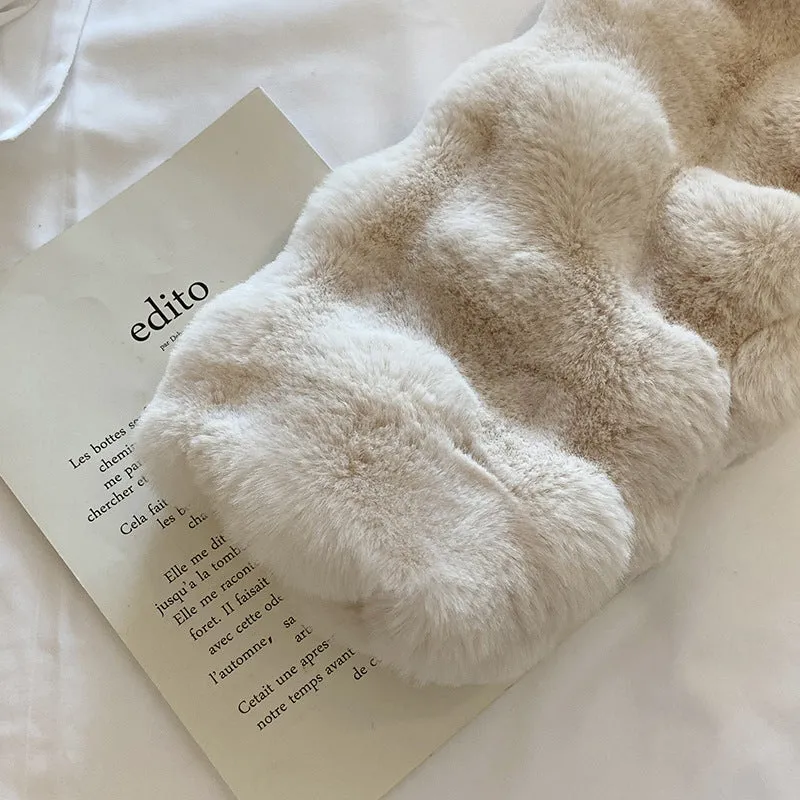 White Fur Coat for Women Autumn and Winter New Style Short Imitation