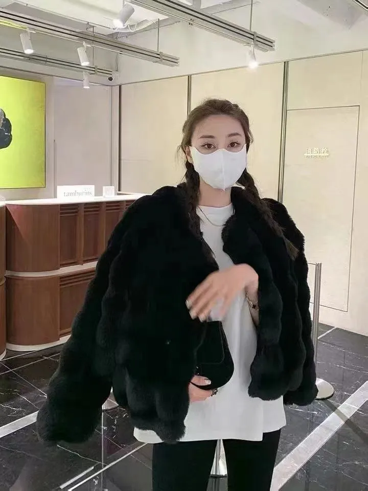 White Fur Coat for Women Autumn and Winter New Style Short Imitation