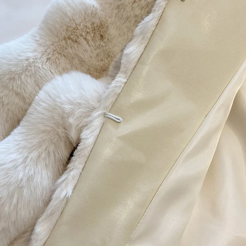 White Fur Coat for Women Autumn and Winter New Style Short Imitation