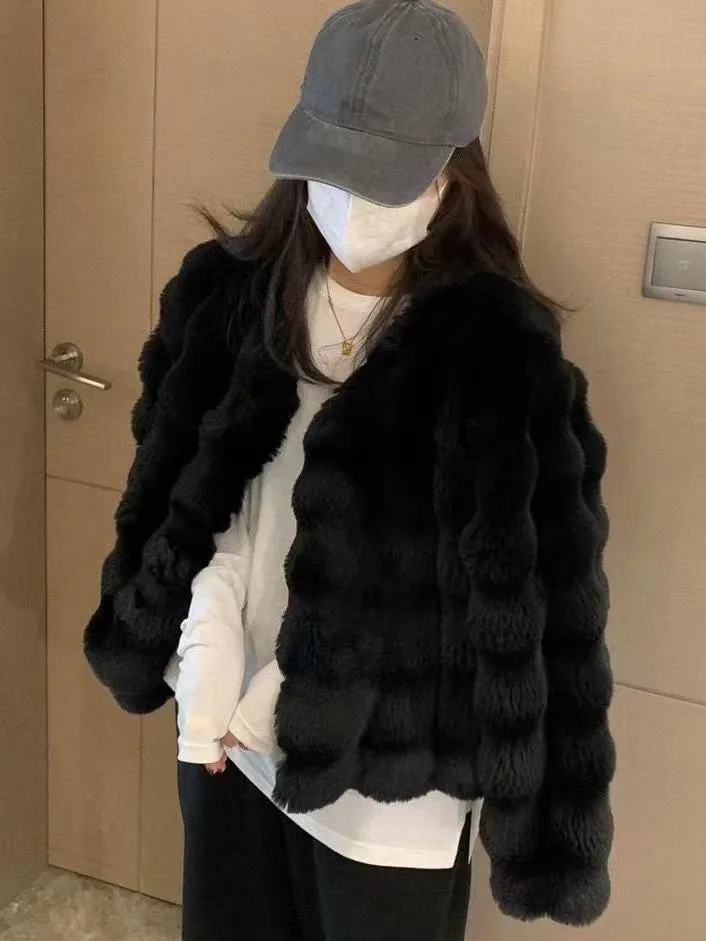 White Fur Coat for Women Autumn and Winter New Style Short Imitation