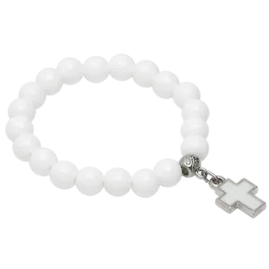 White Girls Cross Bracelet