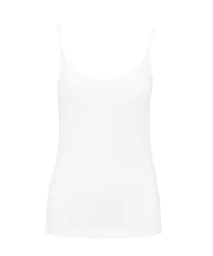 White - Ladies' strappy tank top