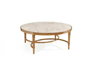 White Marble Gold Cocktail Table