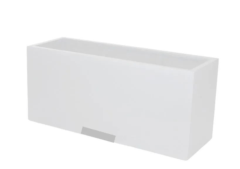 White Rectangular Fibre Planter RCT 02