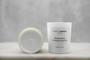 White Votive Candle - Mandarin & Sandalwood
