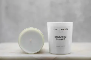 White Votive Candle - Santorini Sunset