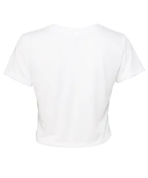 White - Women's flowy cropped tee