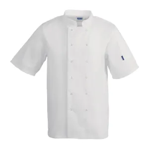 Whites Vegas Unisex Chefs Jacket Short Sleeve White S - A211-S