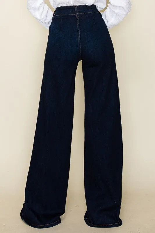 Wide leg, denim pants,  jeans, western