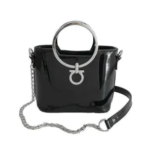 Wide Strap Wild Messenger Small Square Package - Black