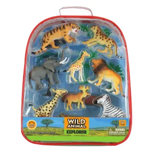 Wild Animal Explorer Backpack Playset