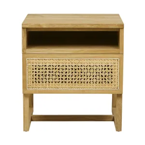 Willow Woven Bedside | Natural Teak