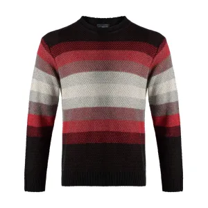 Wine Block Knit Crewneck Made In Italy