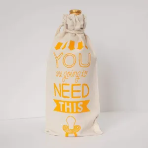 wine gift bag, funny baby shower gift, new baby gift idea, gender reveal gift