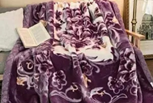 WINSTON HOME Ultra Soft Pure Luxurious Embossed Very Warm Korean Mink Blankets Single Bed Double ply for Winter - (60 x 90 Inch, Multicolor) Pack of 1