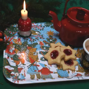 Winter Carol Large Rectangle Tray