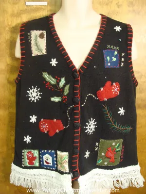 Winter Festivities Ugly Christmas Jumper Vest