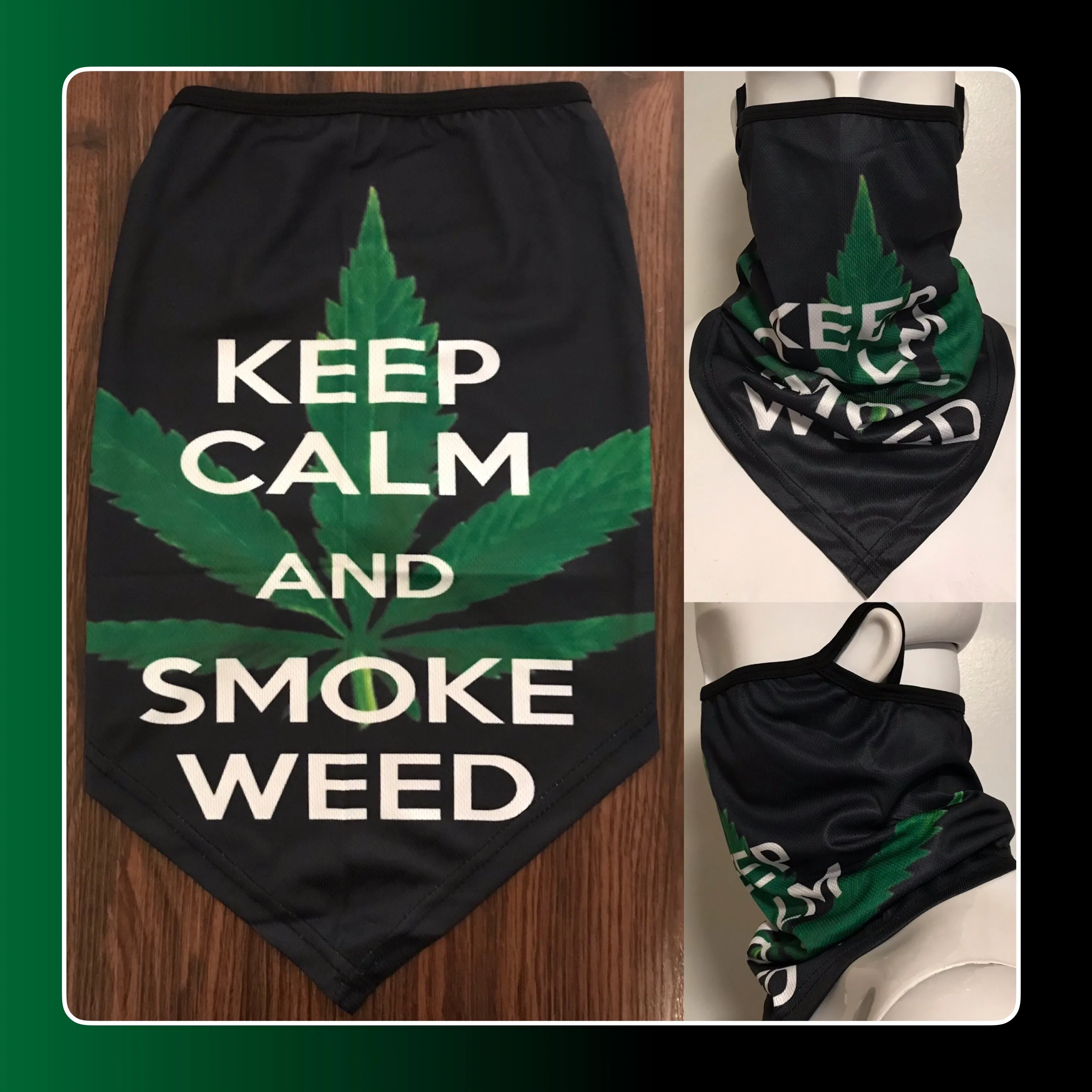 *WINTER HEADWEAR / FACE COVERINGS* ~KEEP CALM AND SMOKE WEED~
