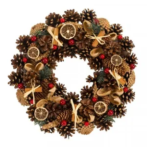 Winter Spice Artificial Christmas Wreath - 36cm