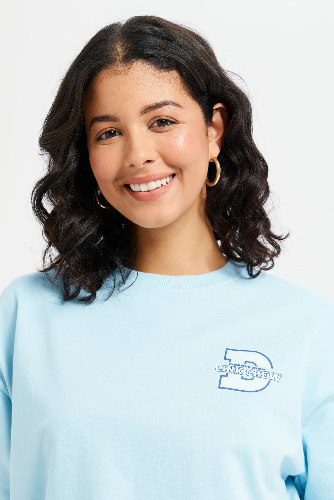 Woman Blue Printed Active Top
