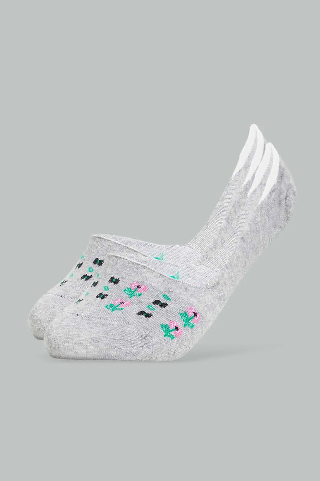 Women Assorted Printed Invisible Socks (Pack Of 5)