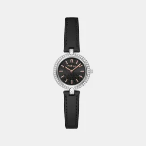 Women Black Analog Leather Watch WW00006004L1