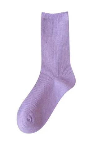 Women Socks Fashion Solid Color