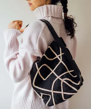 【WOMEN】beej Tape line woven bag