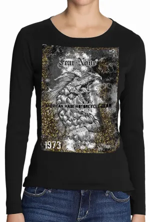Womens 1973 Gold and Black Serpent Rider Shirt