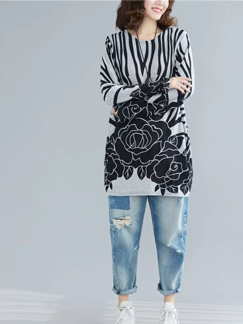 Women's Comfortable and Cool Large Flower Tops