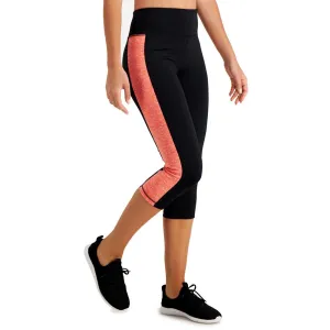 Women's Essentials Colorblocked Cropped Leggings,Black