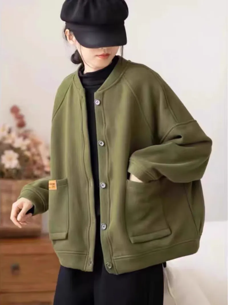Women’s Fashionable Open-Front Pocket Style Sweater