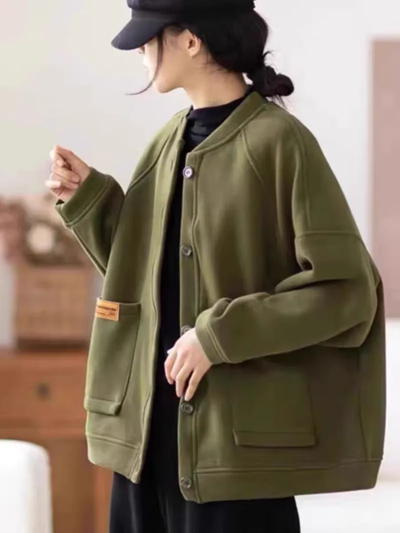 Women’s Fashionable Open-Front Pocket Style Sweater