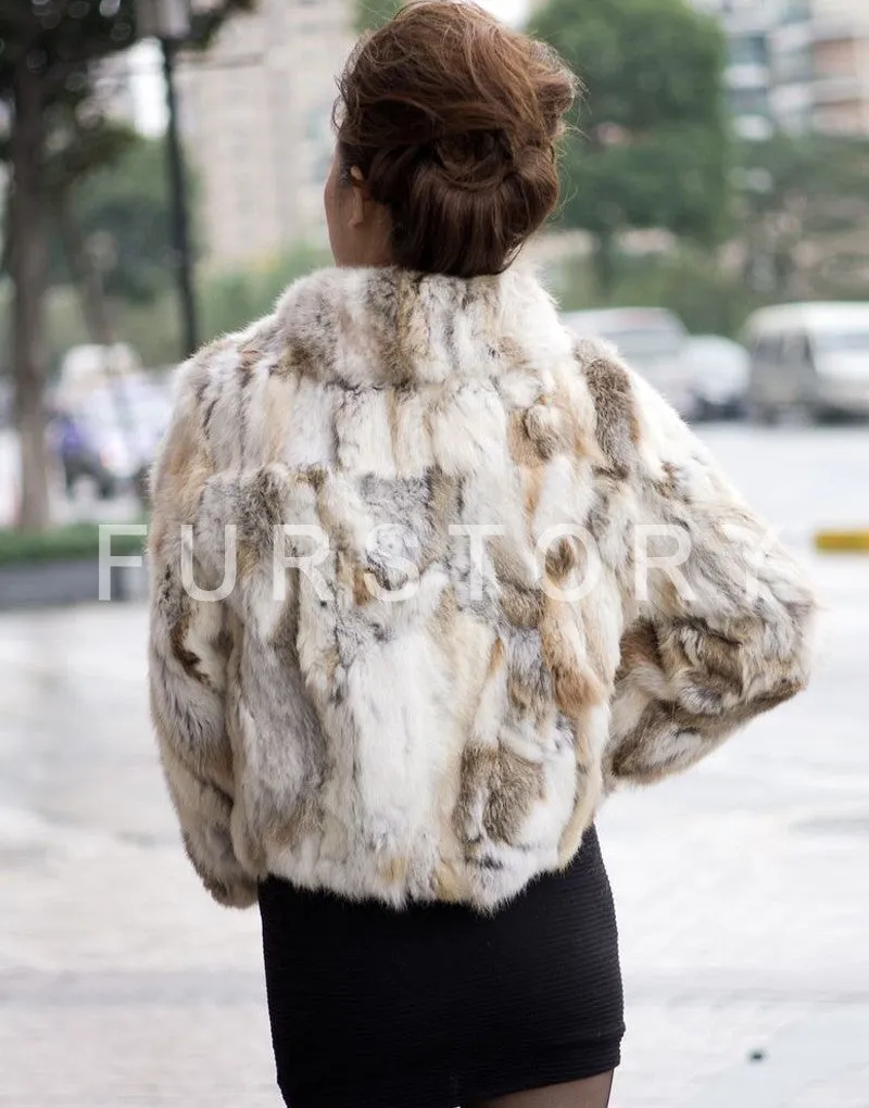 Women's Fur Coats True Natural Rabbit Coats Women's Winter Coats 010120