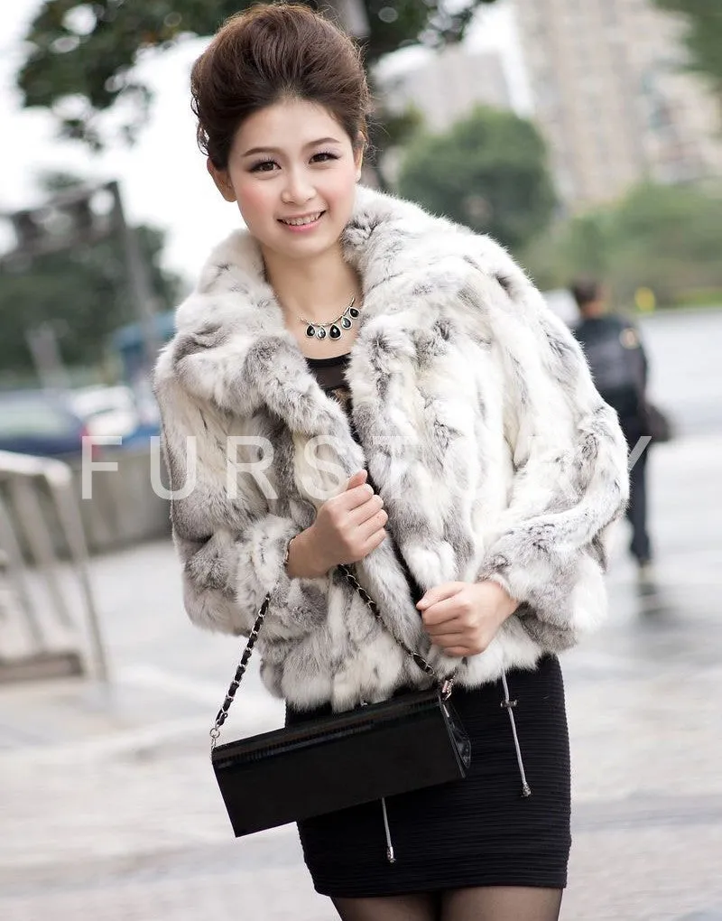 Women's Fur Coats True Natural Rabbit Coats Women's Winter Coats 010120