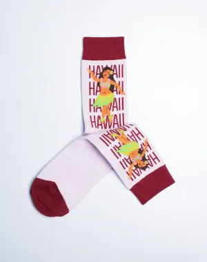 Women's Hawaii Hula Luau Crew Socks