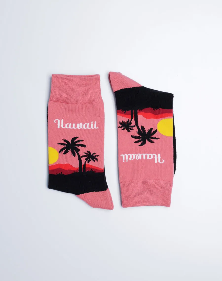 Women's Hawaii Palm Tropical Crew Socks