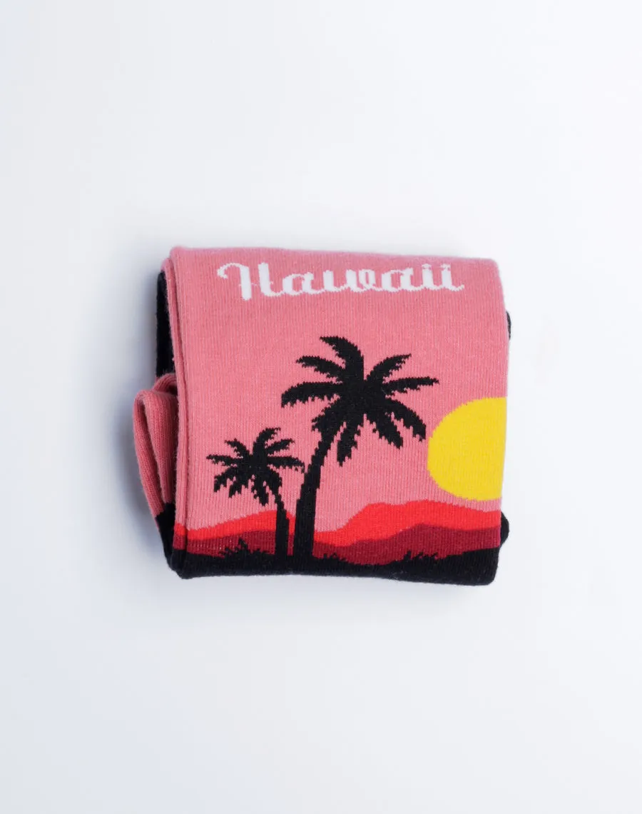 Women's Hawaii Palm Tropical Crew Socks