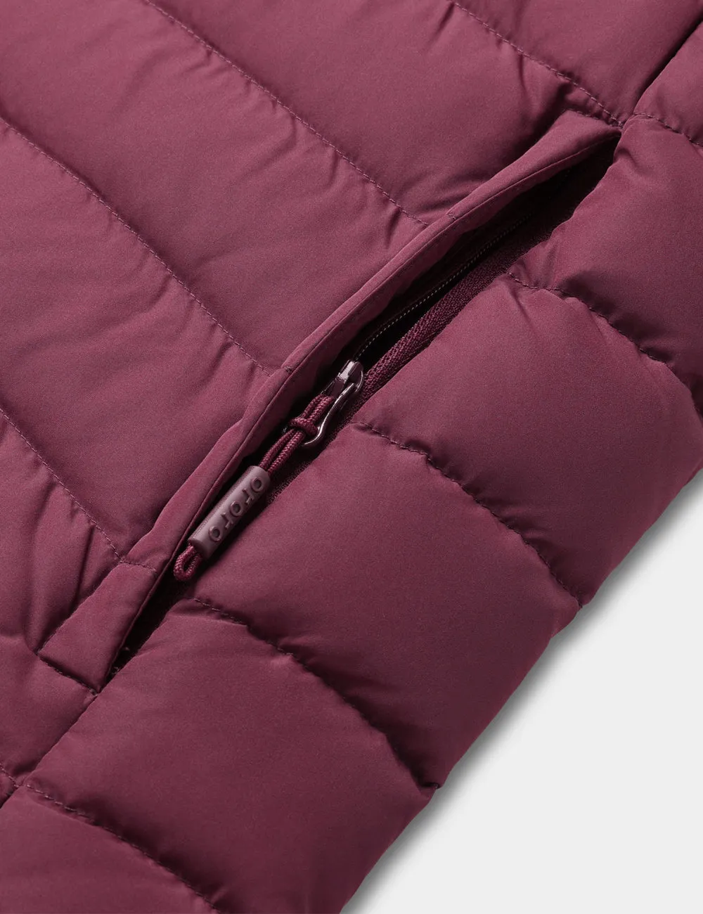 Women's Heated Lightweight Down Vest - Red/Ivory