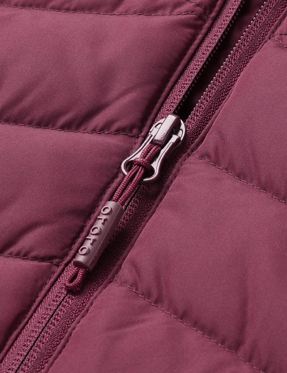 Women's Heated Lightweight Down Vest - Red/Ivory