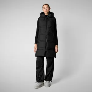 Women's hooded vest Judee in black