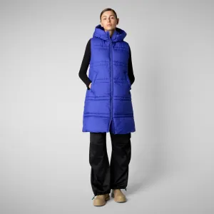 Women's hooded vest Judee in gentian blue