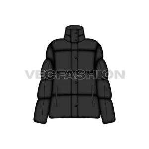 Women's Mock Neck Bubble Jacket